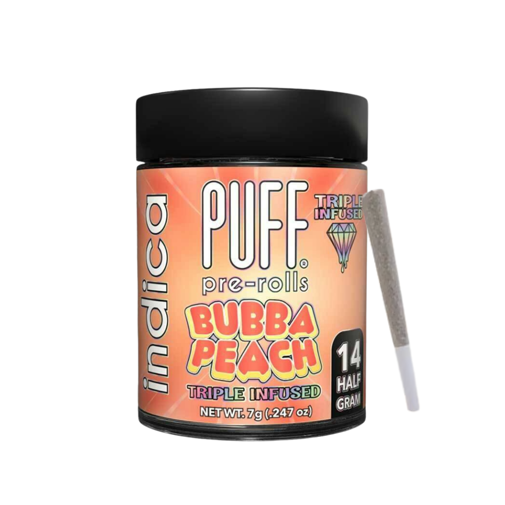 7g Bubba Peach Twist Diamond Infused Pre-Roll Pack (.5g - 14 pack) - Puff picture