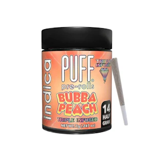 PUFF - 7g Bubba Peach Twist Diamond Infused Pre-Roll Pack (.5g - 14 pack) - Puff