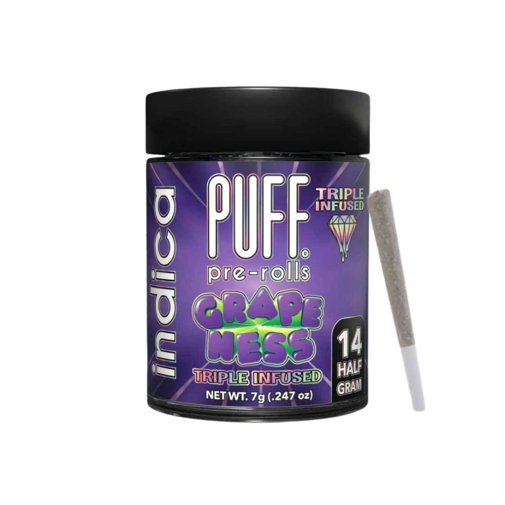 7g Grapeness Diamond Infused Pre-Roll Pack (.5g - 14 pack) - Puff picture