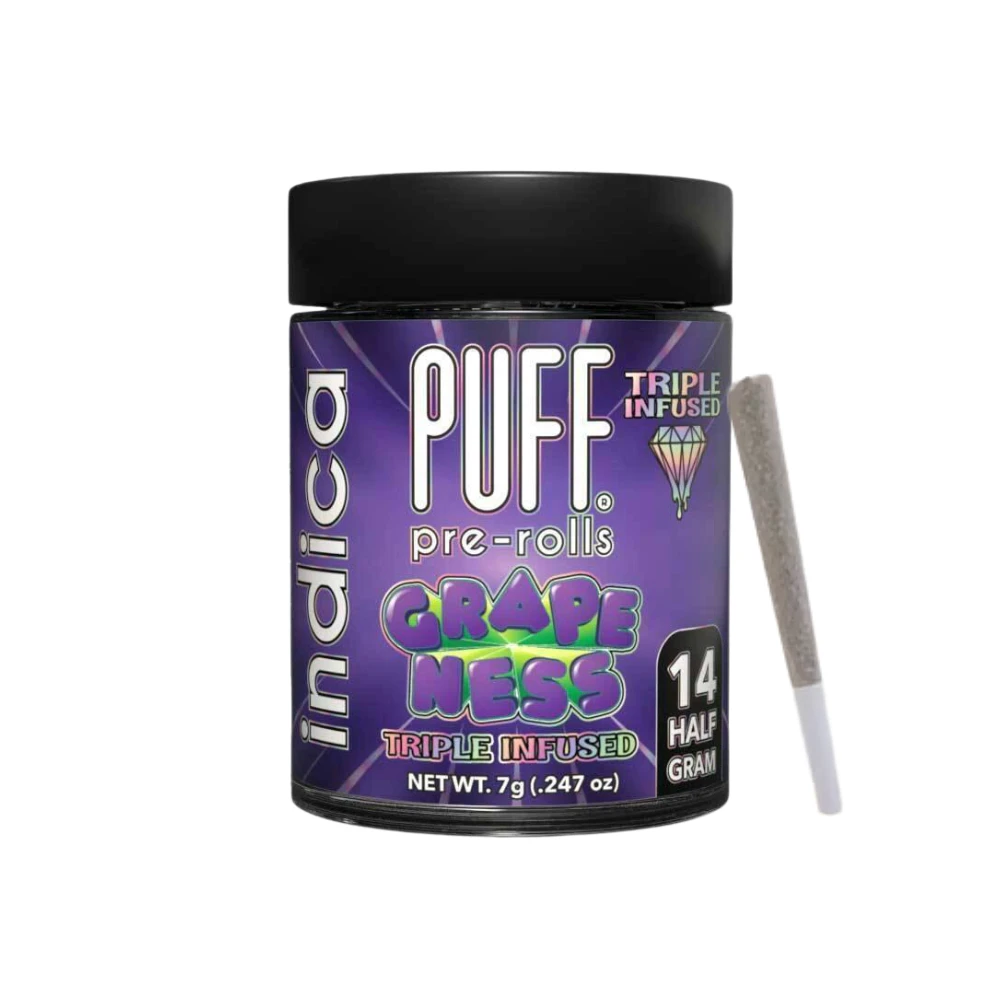 PUFF - 7g Grapeness Diamond Infused Pre-Roll Pack (.5g - 14 pack) - Puff Main Image