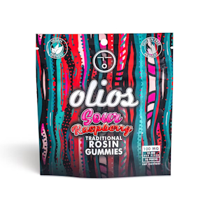 Olio - Sour Raspberry | Live Rosin Gummies | 100mg