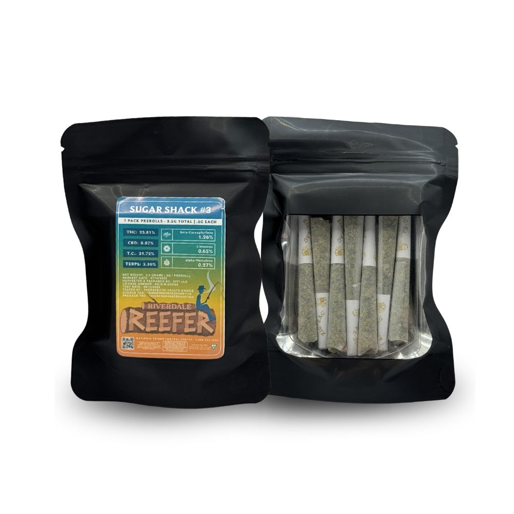 Sugar Shack #3 7pk Prerolls (3.5g total/.5g each) - RIVERDALE REEFER