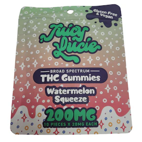 Juicy Lucie | Watermelon Squeeze | 200mg Gummies (Vegan)