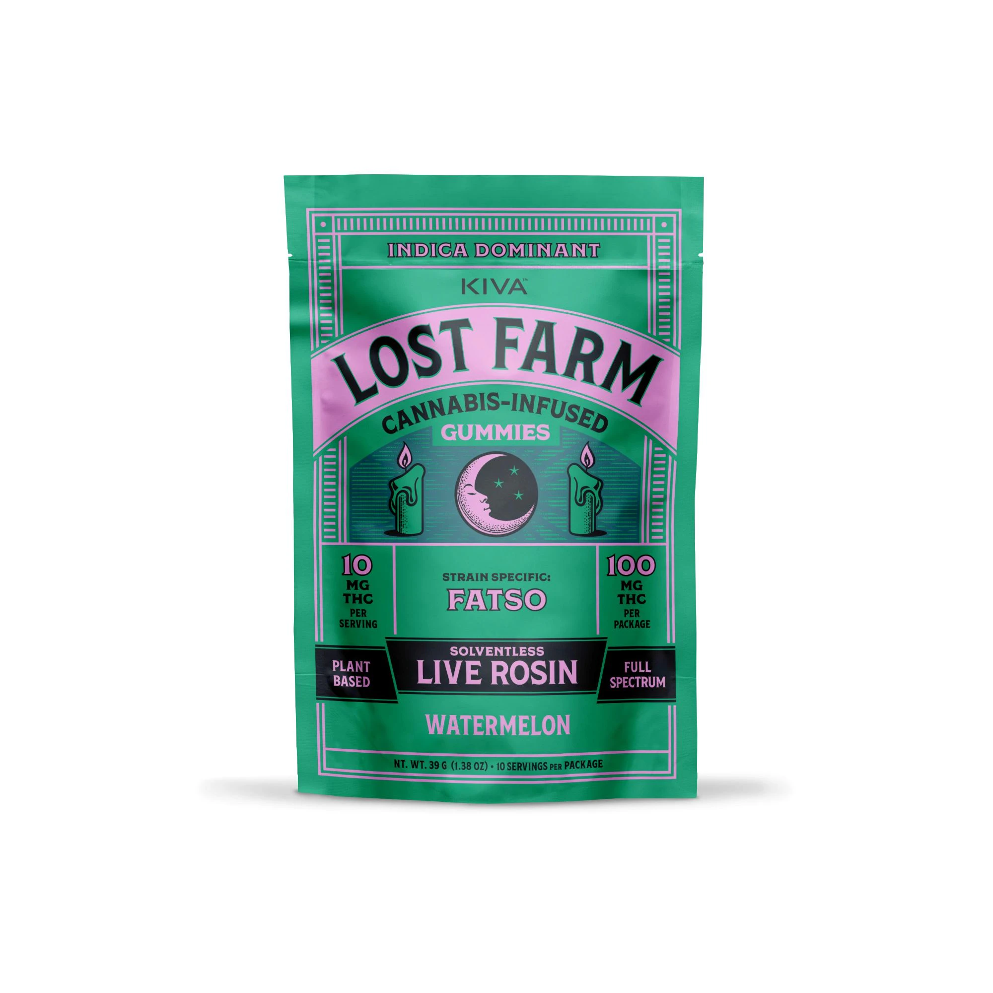 Lost Farms - Lost Farm - 'Fatso'  Watermelon - Rosin Gummy - 10 x 10mg Main Image