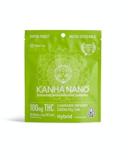 Kanha - Hybrid Sublime Key Lime | 100mg THC Edible | Kanha Nano 