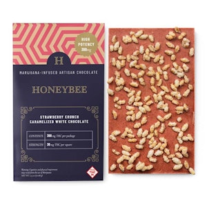 HONEYBEE - HONEYBEE - STRAWBERRY CRUNCH CARMAMELIZED WHITE CHOCOLATE 300MG