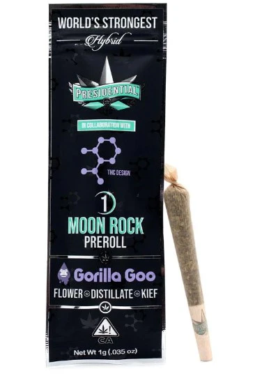 Presidential - [Presidential x THC Design] Infused Moonrock Preroll - 1g - Gorilla Goo (H) Main Image