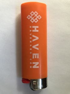 Haven - Orange BIC Lighter w/ white logo