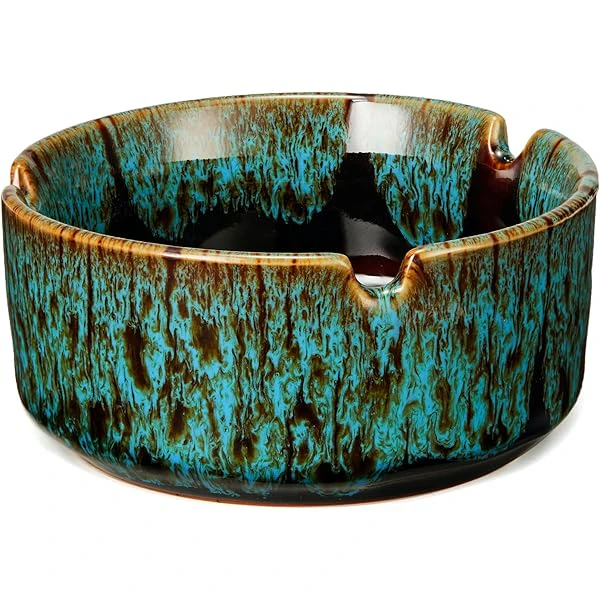 Amanda & Courtney CC - Ceramic Ashtray - Blue Main Image