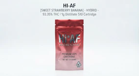 Sweet Strawberry Banana - Hybrid - 93.77% THC | 1g Distillate 510 Cartridge | Hi-AF - SSS6 FRONT