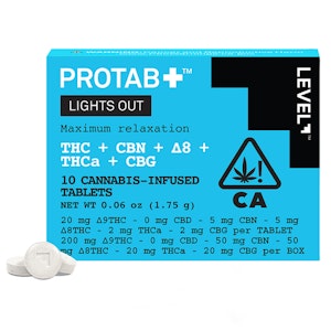 LEVEL - PROTAB+ LIGHTS OUT 10PK - 200MG