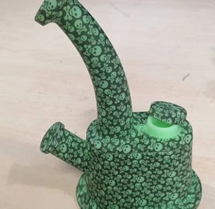 Ohana - [Gear] 8" colorful Silicone Decal dab rig with built in jar