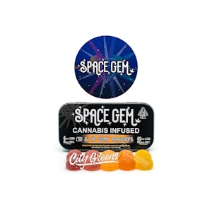 Space Gem - 1:1 CBD:THC Gummy Space Drops - 10 pcs - 100mg