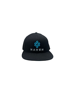 Haven - Main Collection - Black Teal Raised Embroidered Hat