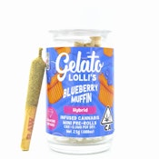 Blueberry Muffin Lolli's 3g 5 Pack Diamond Infused Pre-Rolls - Gelato