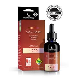 Fairwinds - Fairwinds | Spectrum AM Formula | Tincture | DOH  1200mg CBD : THC : CBG