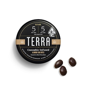Terra Bites - Terra Bites Dark Chocolate Almond CBD 1:1 100mgTHC/100mgCBD