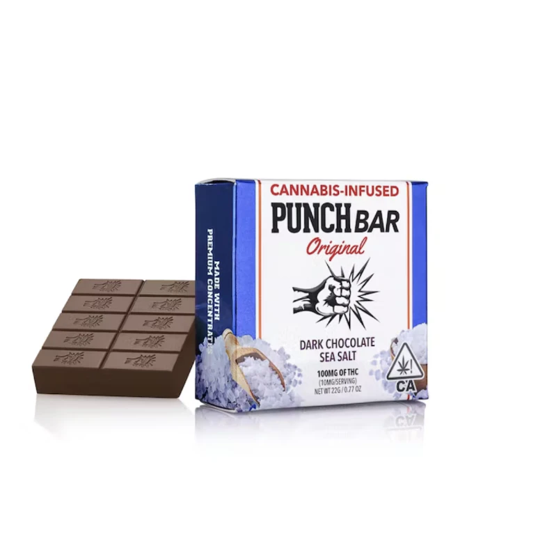 Punch Edibles & Extracts - 100mg THC Dark Chocolate Sea Salt - Punch Bar Main Image