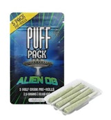 PUFF - Pack 5 ct. Pre Roll - 2.5g - Hybrid - Alien OG