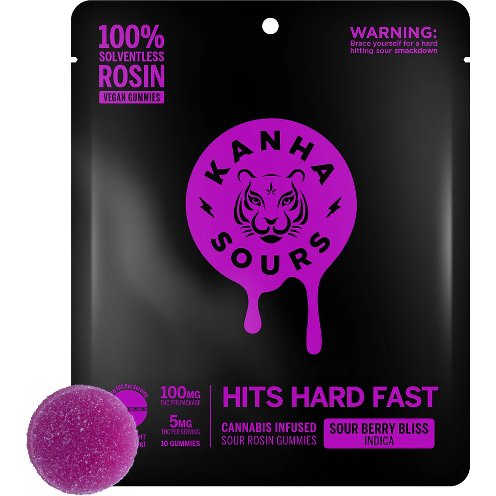 KANHA - KANHA - Rosin - Vegan Solventless Rosin NANO Indica Sour Berry Bliss 100mg Main Image