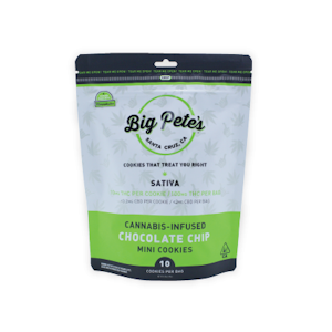 Big Pete's - Chocolate Chip Sativa 100mg 10 Pack Cookies - Big Pete's