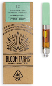 Bloom Farms - Bloom Farms -  GSC - 1g Single Origin Highlighter Cartridge 