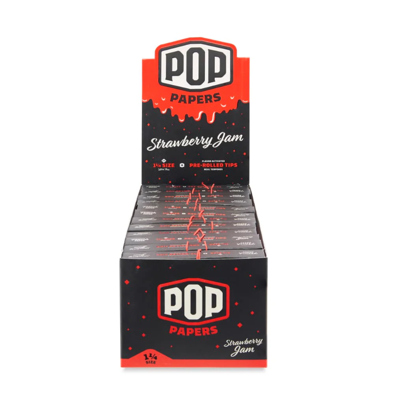Pop Papers - Strawberry Jam 1.25 Rolling Paper with Flavored Tip