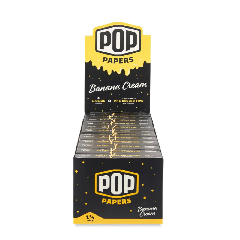 Pop Papers - Banana Cream 1.25 Rolling Paper with Flavored Tip
