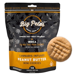 Peanut Butter Indica Cookies - 10pk - 100mg - Big Pete's