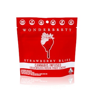 WONDERBRETT - WONDERBRETT - Edible - Strawberry Bliss - Solventless Fruit Chews - 100MG