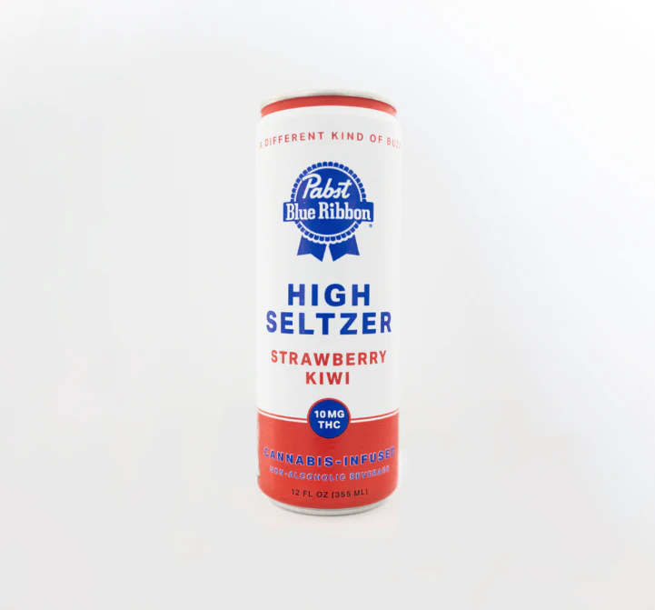 Pabst - Pabst Blue Ribbon - Strawberry Kiwi - 10mg Single Can Infused High Seltzer (Non-Alcoholic) Main Image