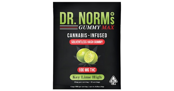 DR. NORM'S - Dr. Norm's - Key Lime High Solventless Hash Max Gummy - 100mg
