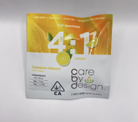 Care By Design : 4:1: 10mg Edible- Lemon Gummy Single serving