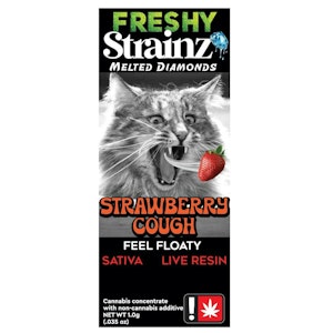 NO BRAND - Freshy Strainz Strawberry Cough 1g Live Resin+Melted Diamonds Cartridge - Sativa