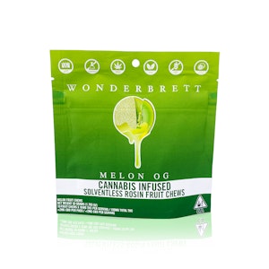 WONDERBRETT - WONDERBRETT - Edible - Melon OG - Solventless Fruit Chews - 100MG