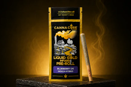 Canna Cure | 1g Infused Pre-roll | Blueberry OG | Indica-Hybrid