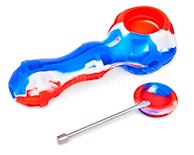 4"in Bulged Spoon Hand Pipe w/ Storage & Dabber