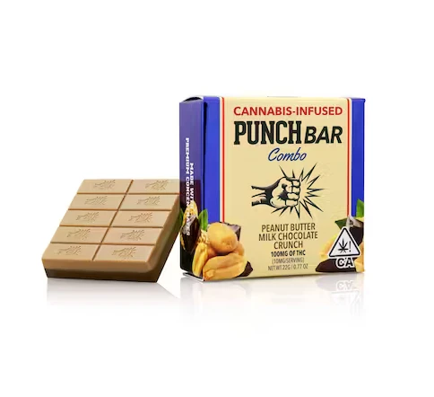 Punch Edibles - Punch Bar Peanut Butter Milk Chocolate Crunch (Solventless) 100mg Main Image