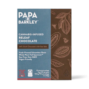 PAPA & BARKLEY - Rosin Infused Dark Chocolate Bar - 100mg - Papa & Barkley