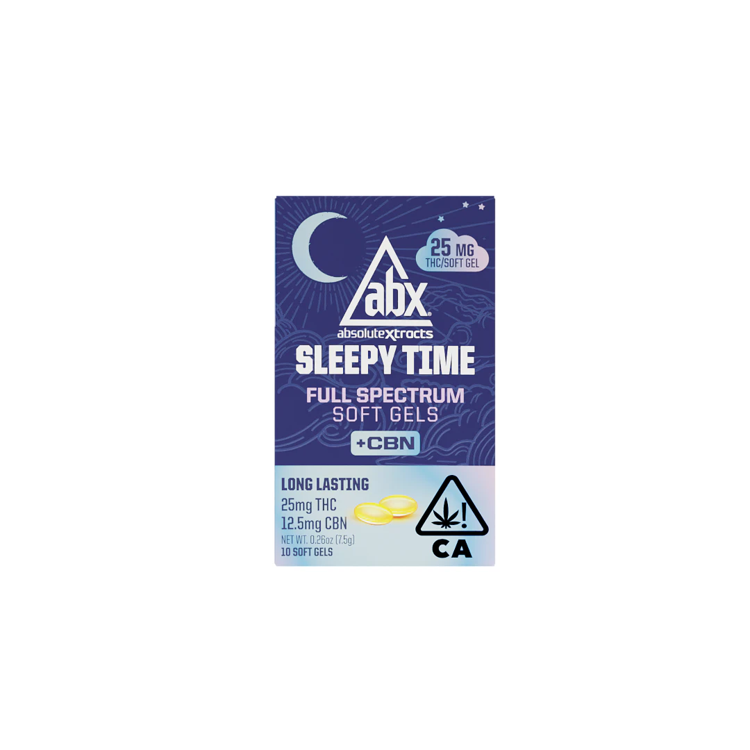 ABX / absoluteXtracts - AbsoluteXtracts | Sleepy Time | Solventless + CBN | Soft Gels 25mg | 10pk | 250mg Main Image