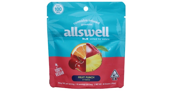 ALLSWELL - Allswell - Fruit Punch Gummies - 100mg 