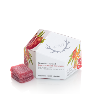 WYLD - Pomegranate 1:1 CBD:THC 10pk Gummies - 100mg