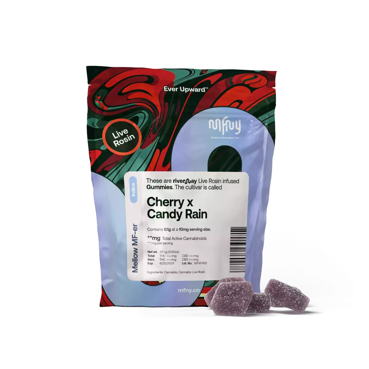 MFNY - MFNY | Cherry x Candy Rain | Live Rosin Gummies | 100mg Main Image