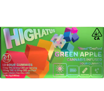 HIGHATUS - Green Apple 150mg CBD Sour Gummies 10 pack - Highatus