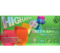 Green Apple 100mg CBD Sour Gummies 10pk - Highatus