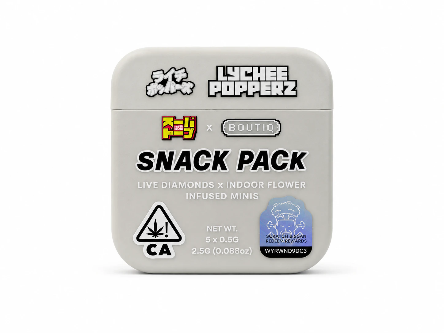 Boutiq - Lychee Popperz - Super Dope x Boutiq Snack Pack Pre Rolls 5 J's x 0.5g ea Main Image