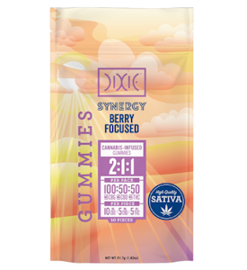 Dixie - Synergy Berry Focused 2:1:1 CBG:CBD:THC 200mg 10 Pack Gummies - Dixie