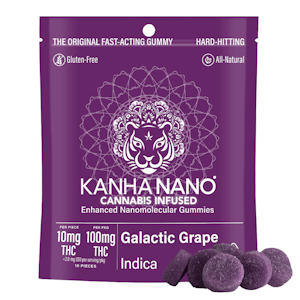 Kanha Edibles - 100mg THC NANO Indica Galactic Grape Gummies (10mg - 10 pack) - Kanha