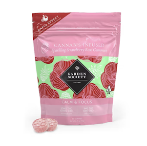Garden Society - 120mg CBD 5:1 Sparkling Strawberry Rose Gummies (5mg CBD, 1mg THC - 20pack) - Garden Society