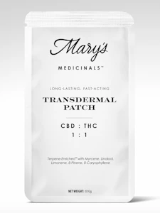 Mary's Medicinals™ - Relief 1:1 THC/CBD 20mg Transdermal Patch - Mary's Medicinals
